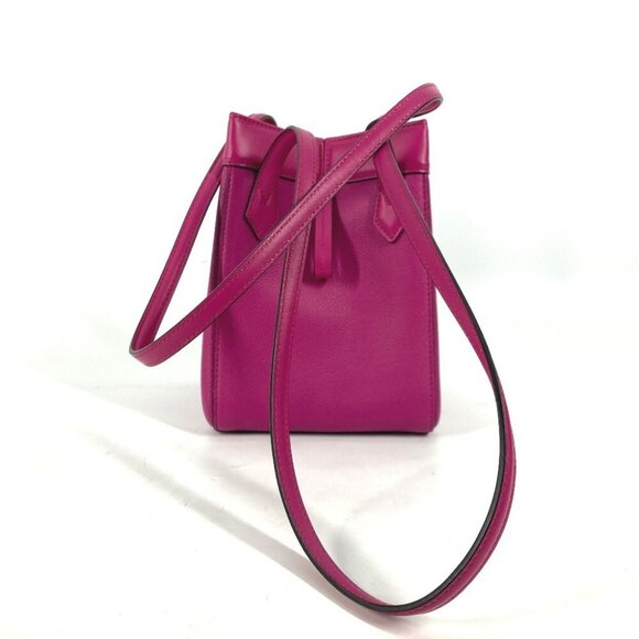 FENDI 8BS083 ORIGAMI MINI Small Shoulder Shoulder Bag Leather purple Unused - Picture 16 of 16